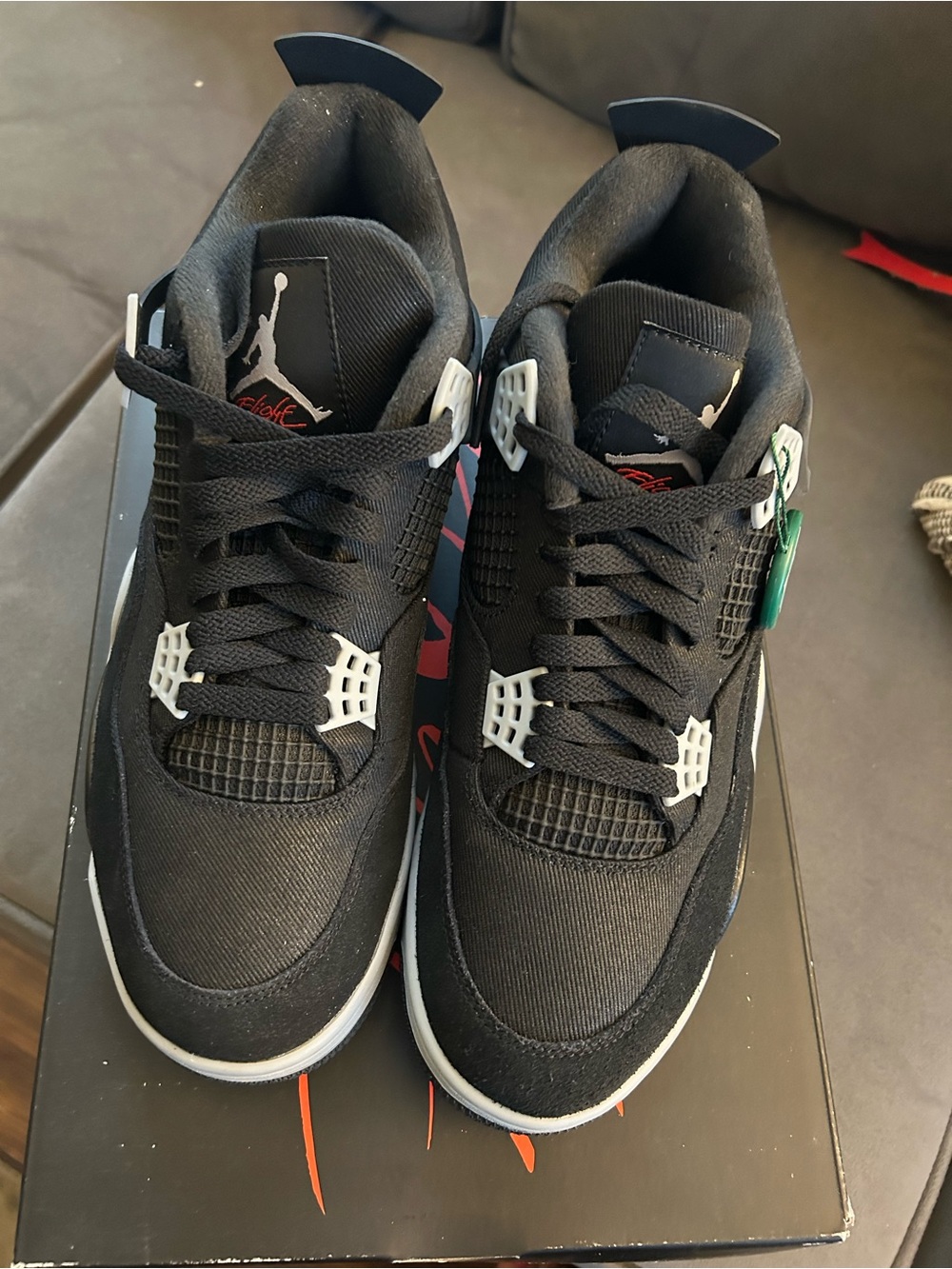 Nike Black Air Jordan 4s Black Canvas SE brand new never worn